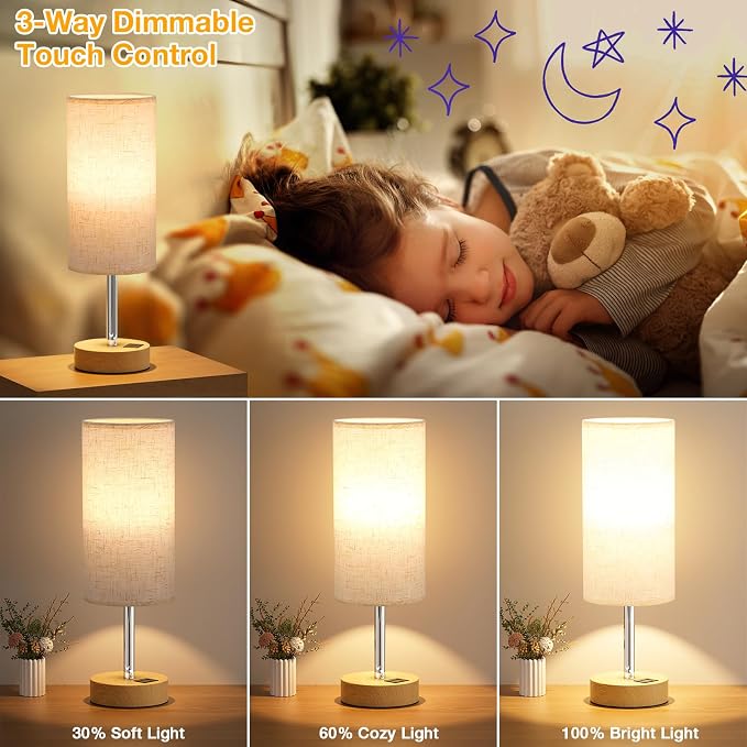 Dicoool Bedside Table Lamp for Bedroom - Image 3