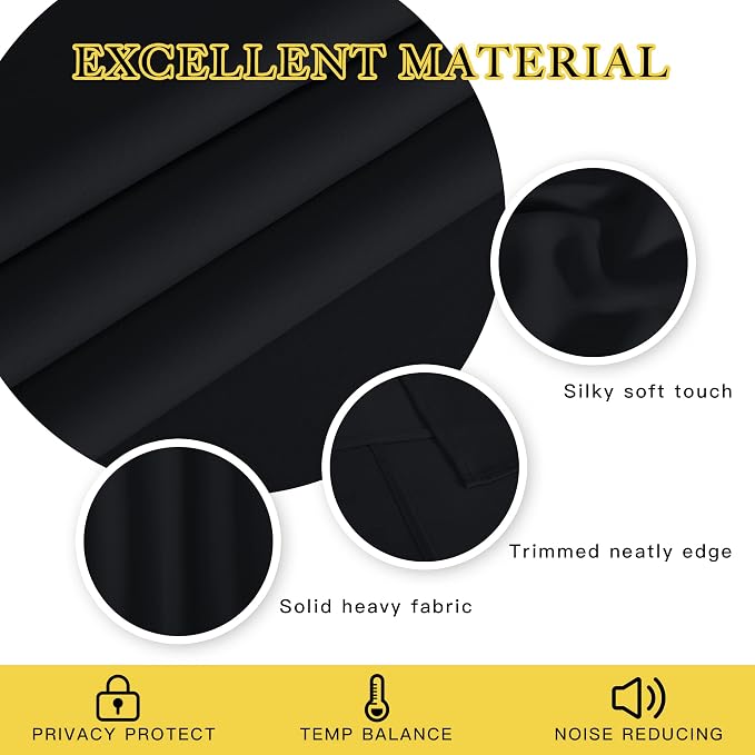 NICETOWN Black Out Curtain for Kitchen Over Sink, Grommet Thermal Curtain - Image 4