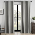 Topfinel Frost Grey Linen Curtains 84 Inches Long 2 Panels Set by Topfinel