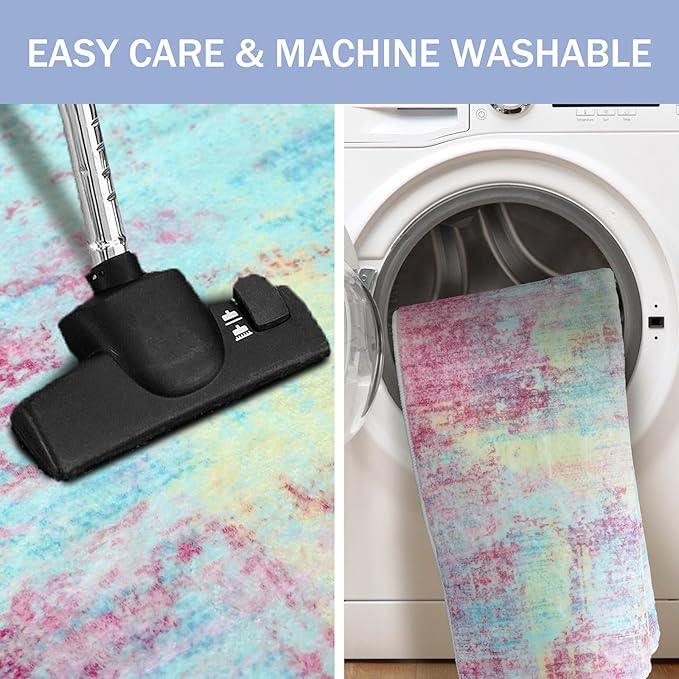 Abstract Runner Rug 3x12 Ft Washable Runners - Image 3