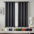 MIULEE Blackout Curtains for Bedroom 2 Panels 55 x 68 Inch Long Dark Grey | by MIULEE
