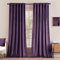 MIULEE Purple Velvet Curtains 52x96 inches Luxury Blackout Curtains | Thermal by MIULEE