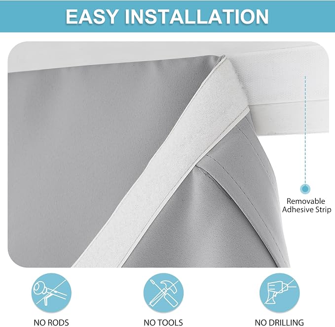 RYB HOME Blackout Curtain Privacy Window Drape - Image 2