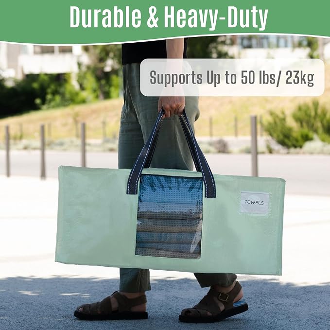 VENO Heavy Duty Moving Bags, Storage Bags, Light Green, 6 Pack | Packing - Image 4