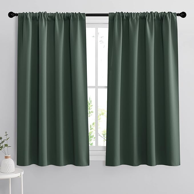 RYB HOME Small Window Curtains 45 inches Length by RYBHOME