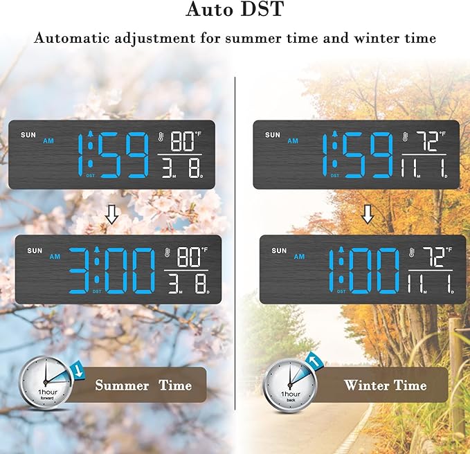 DreamSky Wooden Digital Alarm Clock - Image 5