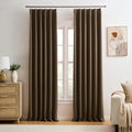 Brown Blackout Curtains 156 Inches Long 13 feet Tall, Extra Long Pinch Pleats by KEQIAOSUOCAI