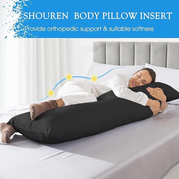 SHOUREN Large Body Pillow, Long Bed Pillow - Image 3