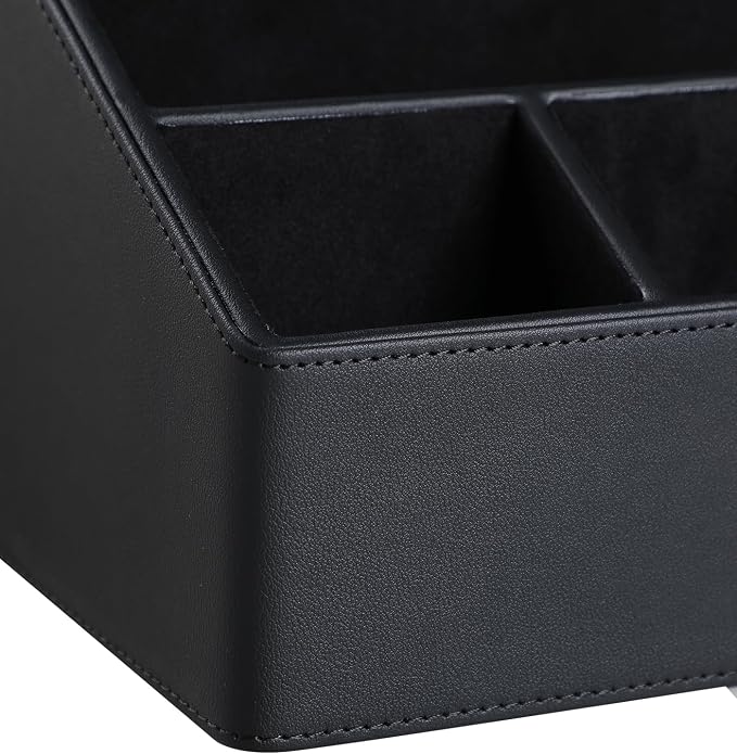 PU Leather Desk Organizer, Remote Control Holder, Office Desk Accessories - Image 7