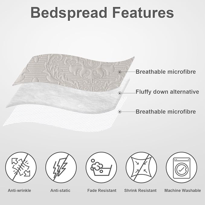 Hansleep Cream Quilt Queen Size - Image 3