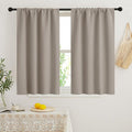 RYB HOME Blackout French Door Window Curtain Coverings, Rod Pocket | Thermal by RYBHOME