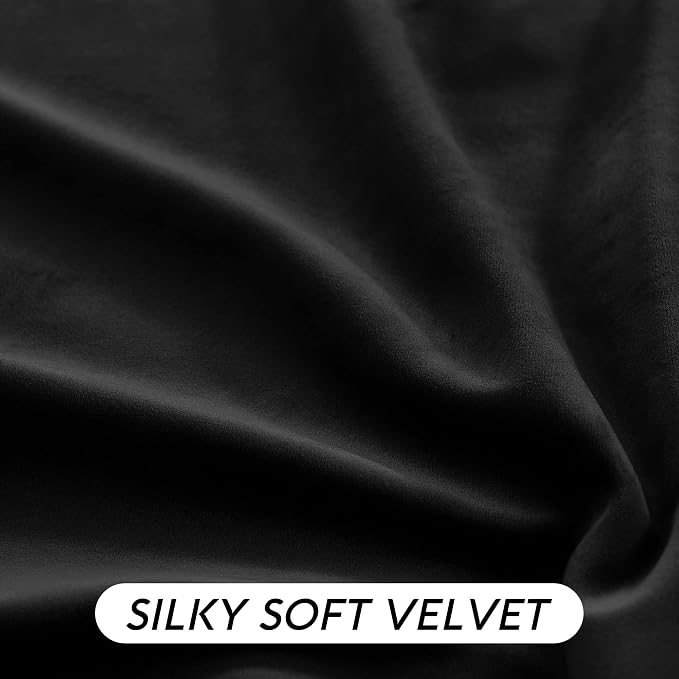 RYB HOME Velvet Curtains 102 inches Long, Extra Long High Ceiling Curtains | - Image 5
