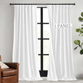 RYB HOME White Velvet Curtains 84 inch, 2 Layers Room Darkening Window Curtains by RYBHOME