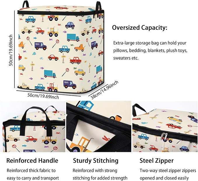 2pcs blanket storage bag for under bed, closet organizers 95L | quilt duvet - Image 3