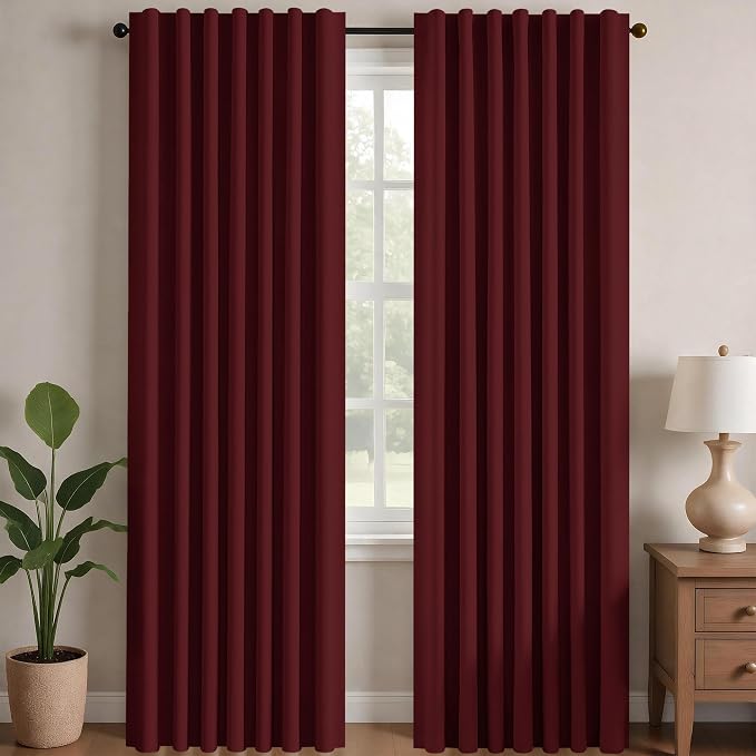 Deconovo Blackout Curtains for Bedroom 108 Inches Long | Back Tab and Rod by Unknown