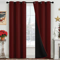 Yakamok Burgundy Red Blackout Curtains 84 inches Long by Yakamok