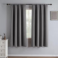 IGEMAEVE Blackout Curtains for Bedroom Rod Pocket Light Grey 52" W x 72" L | by IGEMAEVE
