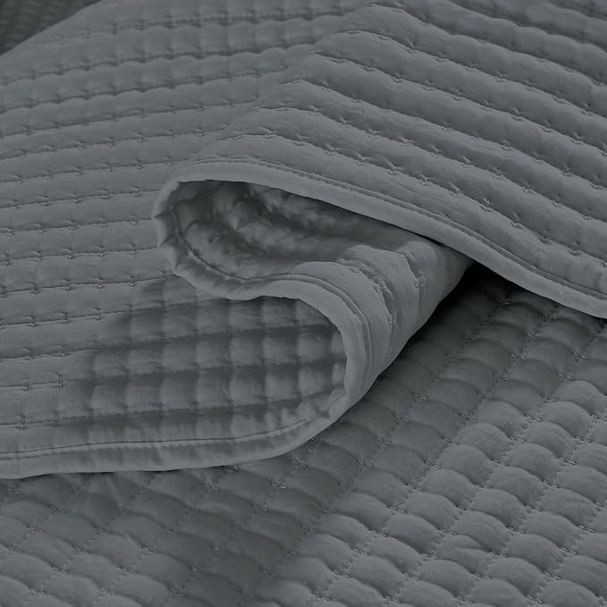 Queen Quilt-Lightweight Bedspreads Grey Queen Size Quilt Bedding Set | Soft - Image 4