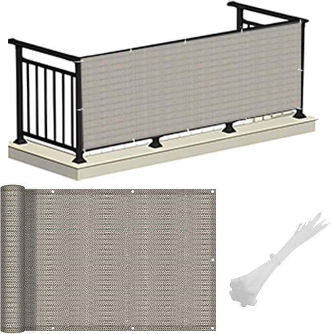 LOVE STORY 3.3' x 19.7' Balcony Privacy Screen Cover, 95% UV Block, Fence Cover by LOVESTORY