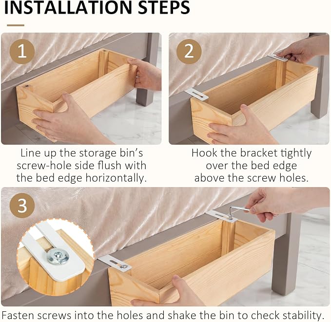 Bamboo Dorm Bedside Caddy Shelf - Image 4