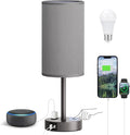 Grey Nightstand Bedroom Lamp by Fenmzeelighting