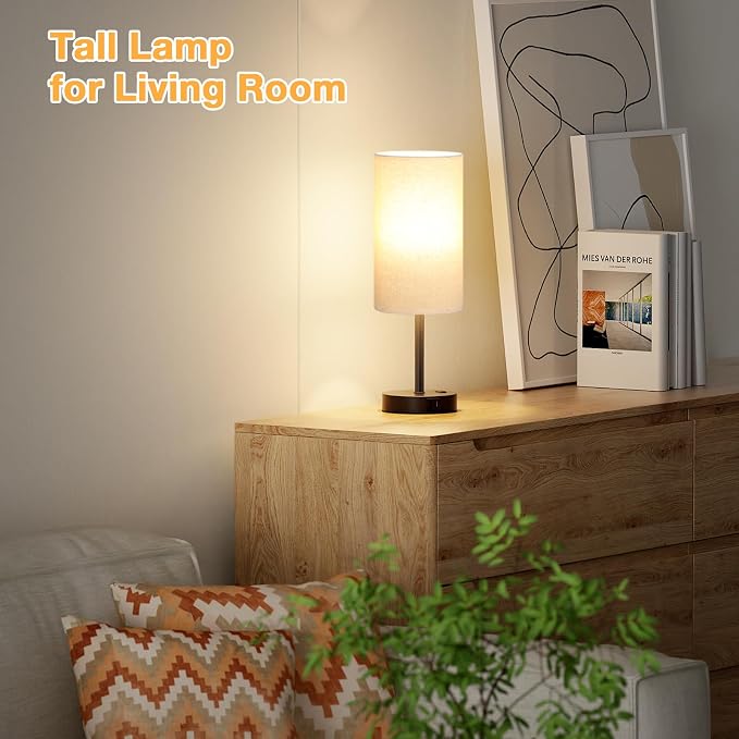 Dicoool 17.4" Bedside Lamp for Bedroom - Image 7