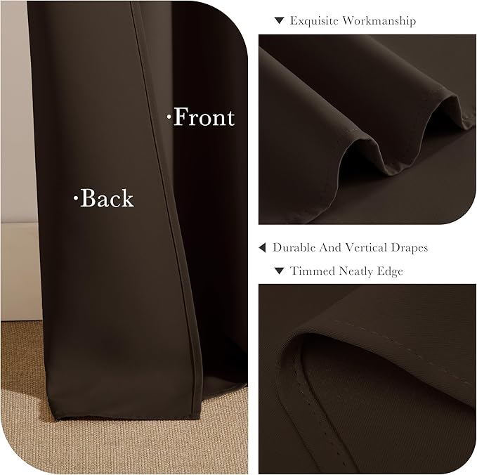 PONY DANCE Blackout Curtains Thermal Insulated Window Treatment Panels Room - Image 6
