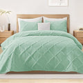Exclusivo Mezcla Twin Size Quilt Set, Light Green | Soft Bedspreads by ExclusivoMezcla
