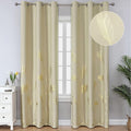 Room Darkening Curtains White Window 84 Inches Long Thermal Insulated Grommet by ESTELARTEXTILER