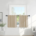 PONY DANCE Beige Blackout Curtains by PONYDANCE