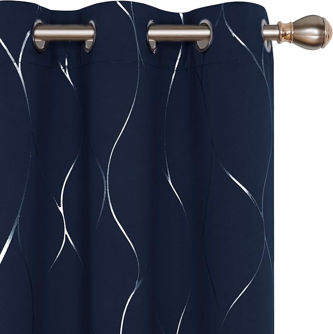 Deconovo Curtains for Living Room, Pattern Blackout Curtains 45 Inches Long | by Unknown