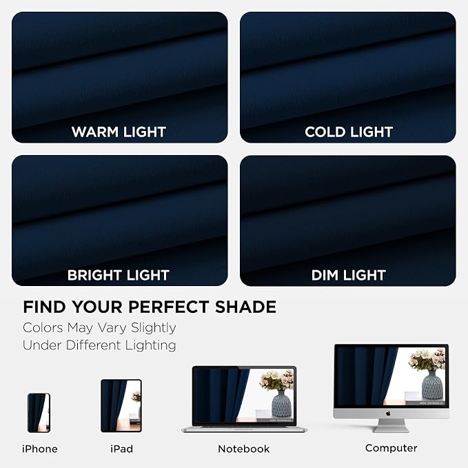 Joydeco Blackout Curtains 54 Inch Length 2 Panels Set, Thermal Insulated Long - Image 6