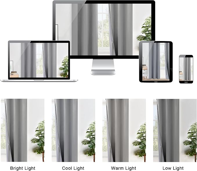 XWZO Full Shading Blackout Curtains 54 Inches Length - Image 8