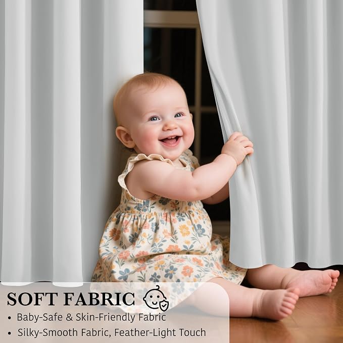 RYB HOME 100% Blackout Curtain, Bedroom Patio Sliding Glass Door Drape | Extra - Image 4