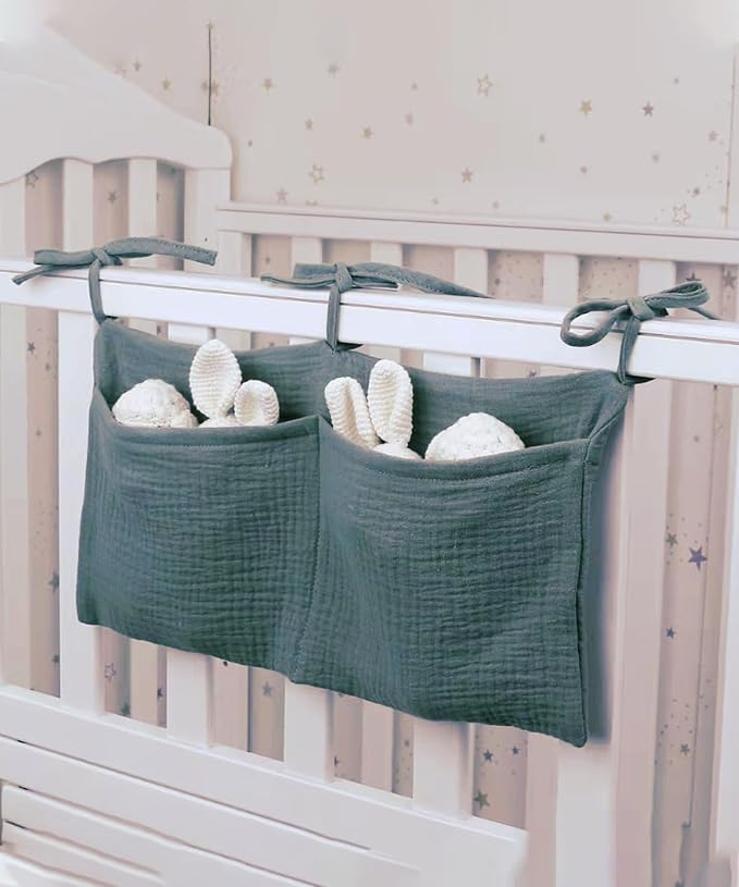 Baby Bedside Hanging Bags Storage Organizer Milk Bottle Toy Crib Baby Nappy-Bag - Image 3