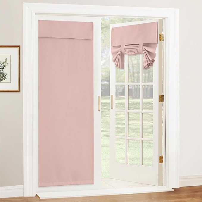 RYB HOME French Door Curtains 84 inch Long, Privacy Blackout Window Blinds | by RYBHOME