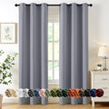 MIULEE Blackout Curtains for Bedroom 2 Panels 40 x 72 Inch Long Silver Grey | by MIULEE