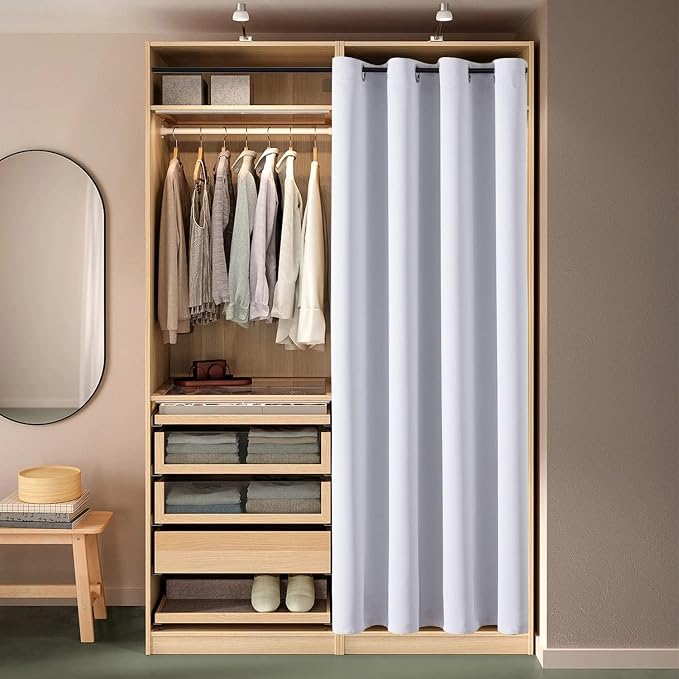 ChrisDowa Blackout Curtains for Bedroom Door Curtain for Doorway, 1 Panel | 52W - Image 6