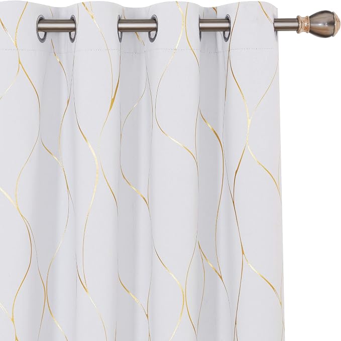 Deconovo Curtains for Living Room, Pattern Blackout Curtains 96 Inches Long | by Unknown