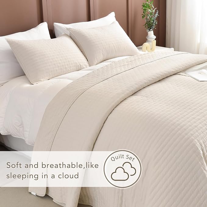 Lady Ann Oversized King Size Bedspread 128x120, Wheat Cal King Quilt Bedding - Image 7