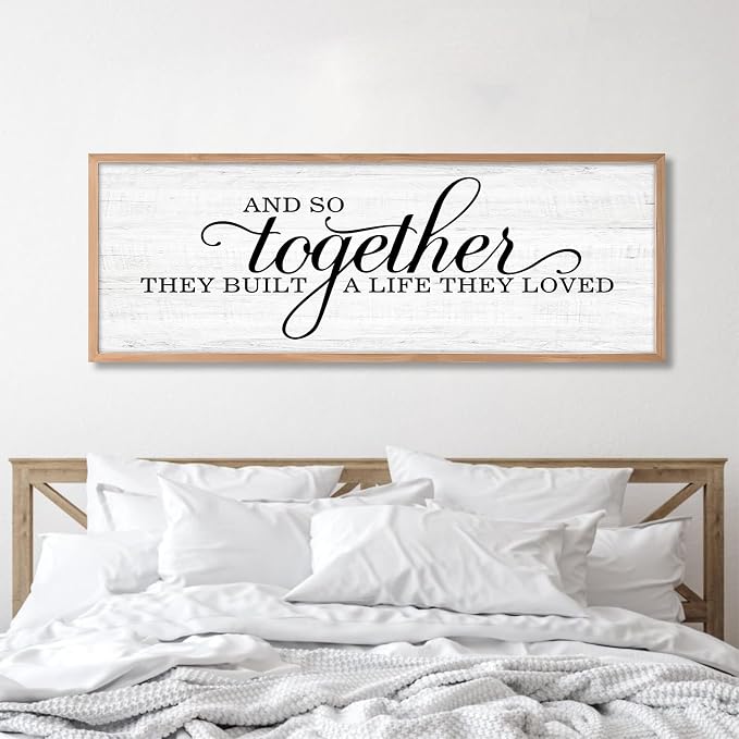 Rutiyoka Farmhouse Wall Decor: 'and so Together They Built a Life They Loved' - Image 4