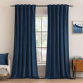 MIULEE Navy Blue Velvet Curtains 52x84 inches Luxury Blackout Curtains | by MIULEE