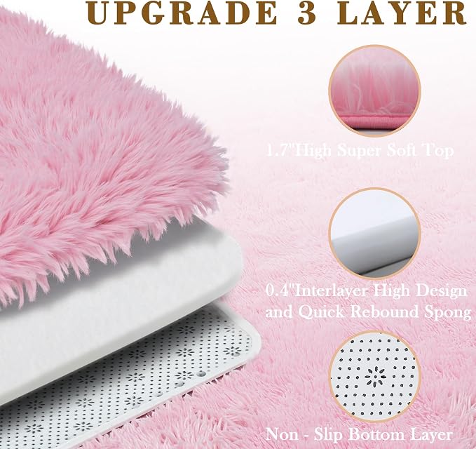 Fluffy Rug Shag Area Rug, Living Room and Home Office - Image 3