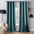MIULEE Velvet Curtains Teal 52 x 90 Inch Length Set of 2 | Grommet Drapes by MIULEE