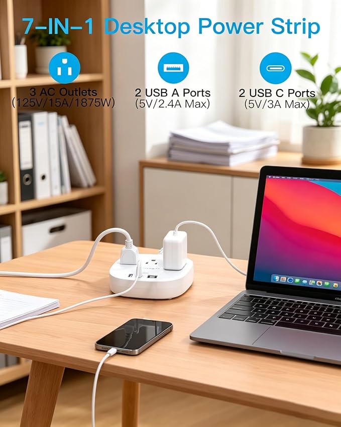 22.5W/4.5A Surge Protector Power Strip - Image 3