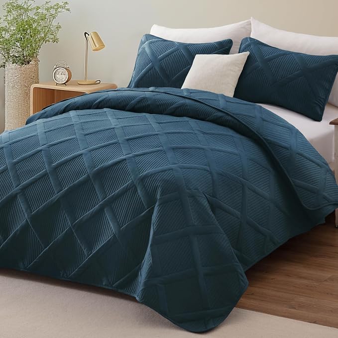 Exclusivo Mezcla California King Size Quilt, Modern Striped Pattern, - Image 2