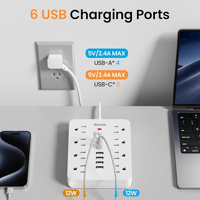 Surge Protector Power Strip - Image 4