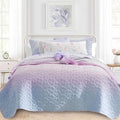 Twin Size 2 Piece Quilt Set, Bailey Printed Bedding Coverlet Set, Lightweight by SchnauzerHome