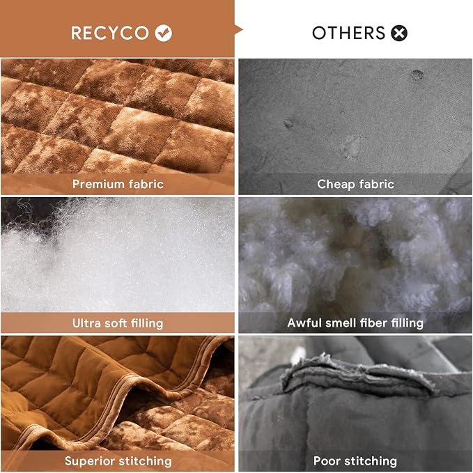 RECYCO Channel Box Stitch Velvet Quilt Set, Queen Size, Rusty Burnt Orange | - Image 8