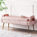 Luxurious End of Bed with den Legs, Bedroom Velvet Upholstered Seat, Comfy by Unknown
